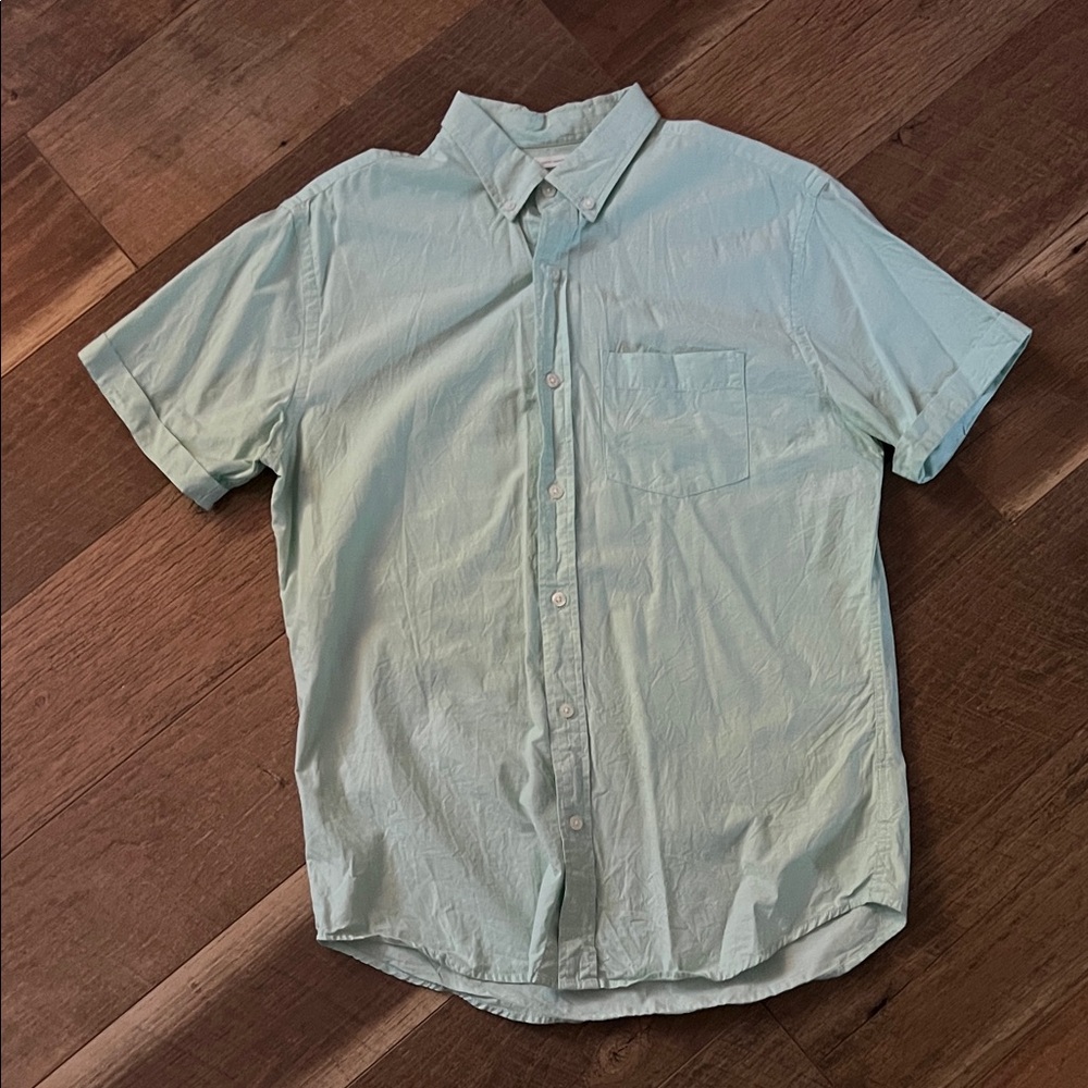 Old Navy Men's Mint Green Casual Button Down Shirt